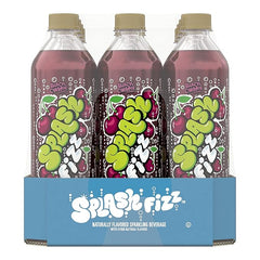 Splash Fizz, Black Cherry Flavored Sparkling Water, Zero Sugar, with Electrolytes, 20 Fl Oz, 12 Pack