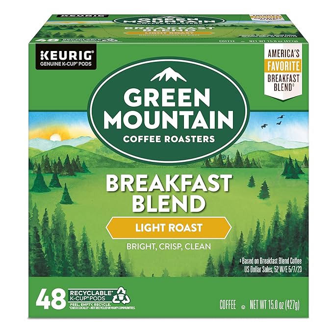 Green Mountain Coffee Roasters Our Blend Keurig Single-Serve K-Cup Pods, Light Roast Coffee, 96 Count (4 Packs of 24)