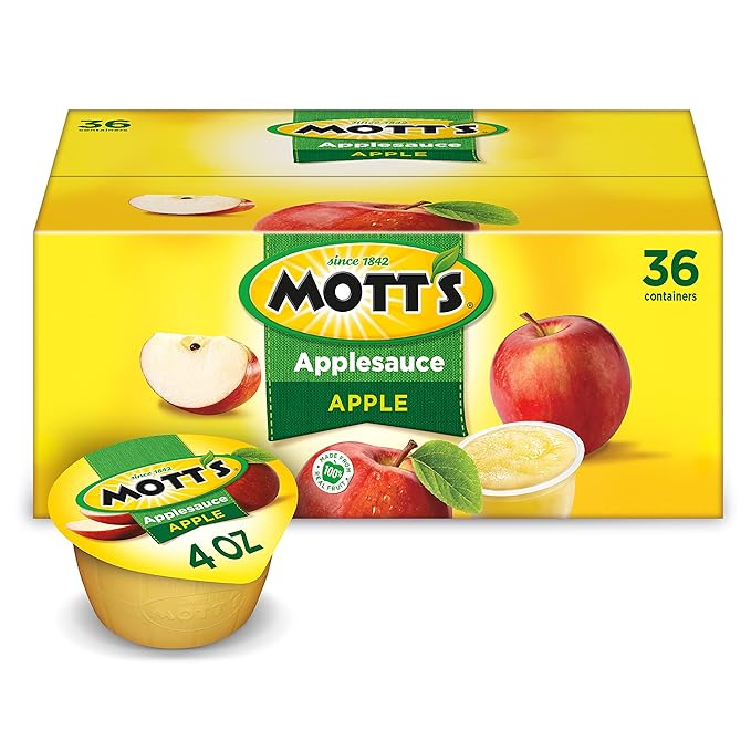 Mott's Applesauce, 3.2 Oz Clear Pouches, 24 Count (6 Packs Of 4), No Artificial Flavors, Good Source Of Vitamin C, Nutritious Option For The Whole Family